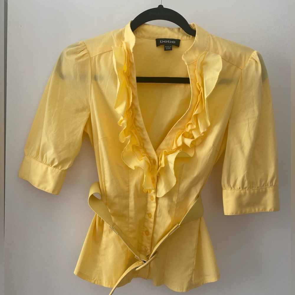 Bebe Top / Blouse with belt - XXS